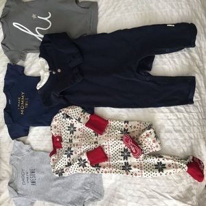 Burt’s Bees and Carters Baby clothes assortment